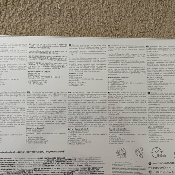 Nourished LED Light Therapy Face and Neck Mask - Picture 3 of 3